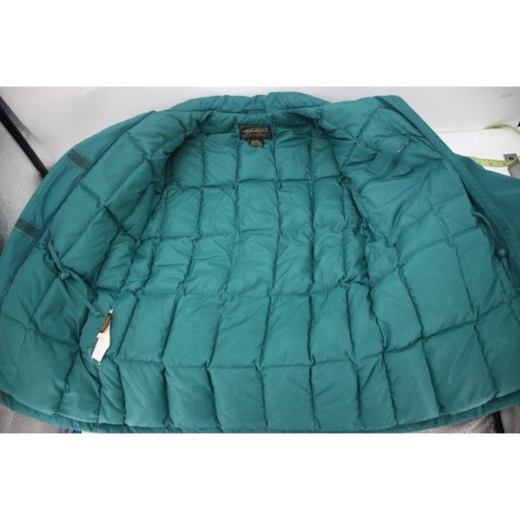 Vintage Eddie bauer Women's small premium goose down puffer jacket green pockets - Picture 13 of 16